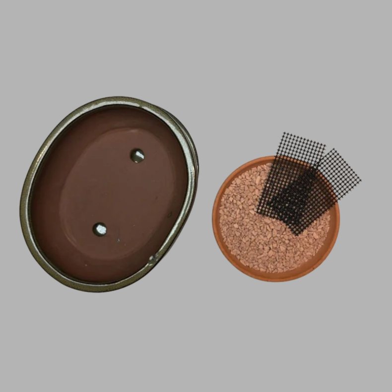 Bonsai-skl, str. 3, glaseret, rund oval, oliven