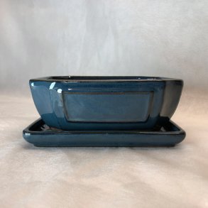 Bonsai-skl, str. 2, glaseret, rektangulr, bl