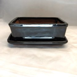 Bonsai-skl, str. 3, glaseret, rektangulr, sort