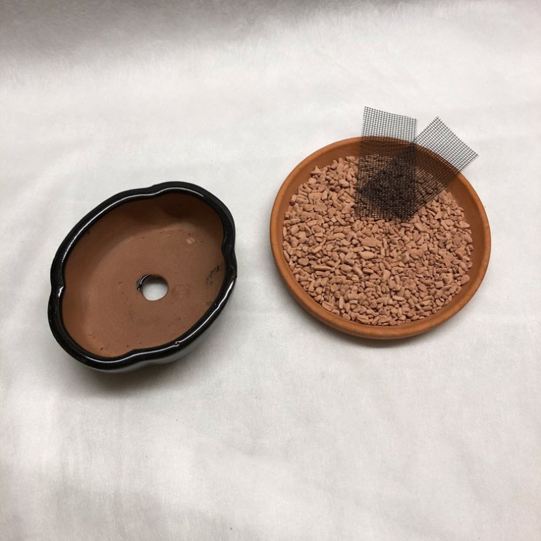 Bonsai-skl, str. 0, glaseret, klverblad, sort