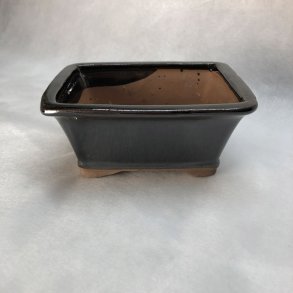 Bonsai-sk�l, str. 1, glaseret, rektangul�r, kobber