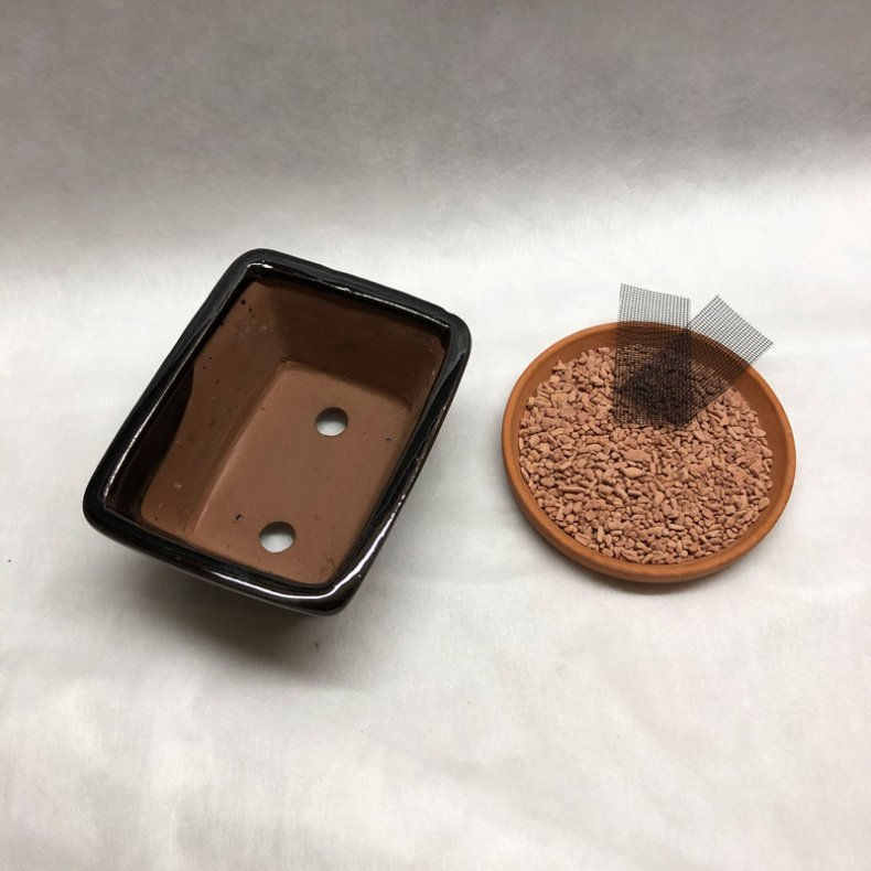 Bonsai-skl, str. 1, glaseret, rektangulr, kobber