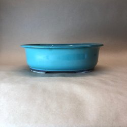 Bonsai-skl, JAP3-M, glaseret, oval, flaskegrn