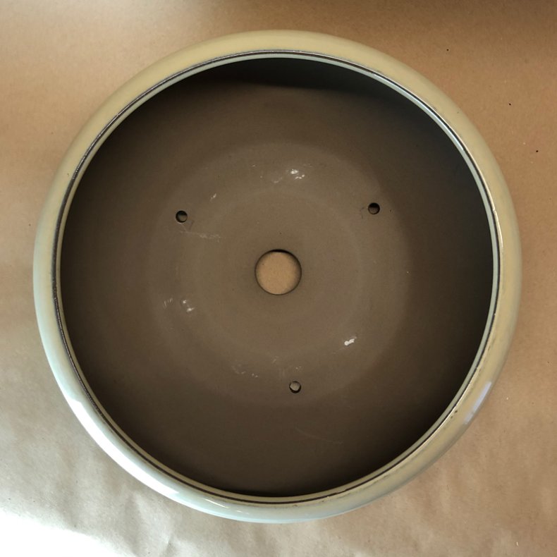 Bonsai-sk�l, JAP5-L, glaseret, rund, creme