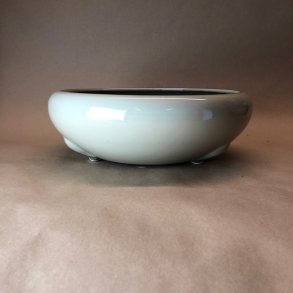 Bonsai-sk�l, JAP5-M, glaseret, rund, creme