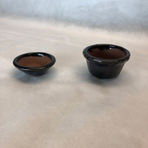 Bonsai-sk�le, MINI, glaseret m�rkebl�