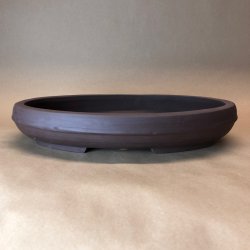 Bonsai-sk�l, uglaseret, oval