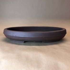 Bonsai-skl, uglaseret, oval