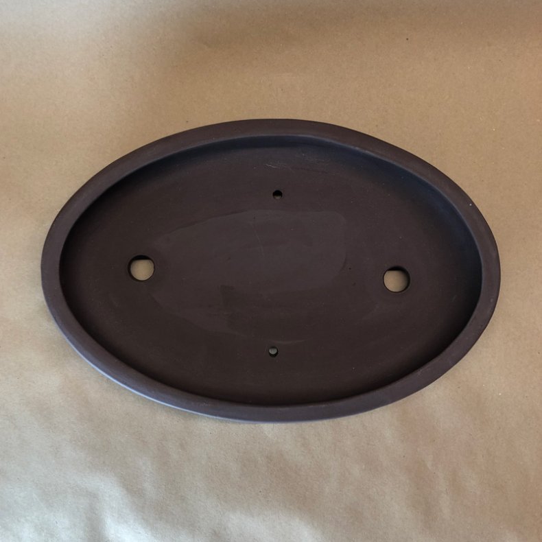 Bonsai-skl, uglaseret, oval