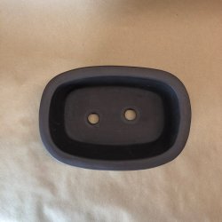 Bonsai-skl, uglaseret, rektangulr, runde hjrner, med kant