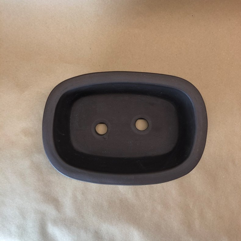 Bonsai-skl, uglaseret, rektangulr, runde hjrner, med kant