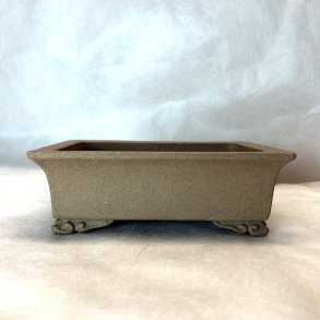 Bonsai-sk�l, str. 1, uglaseret, rektangel, med kant