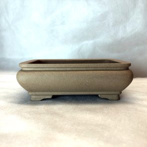 Bonsai-sk�l, str. 1, uglaseret, rektangel, kant, runde hj�rner