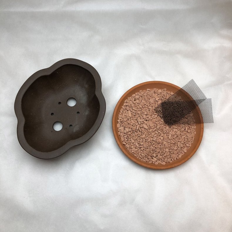 Bonsai-sk�l, str. 1, uglaseret, kl�verbladsform