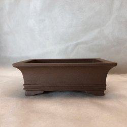 Bonsai-sk�l, str. 1, uglaseret, rektangel,  udad buet