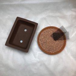 Bonsai-skl, str. 1, uglaseret, rektangel,  udad buet